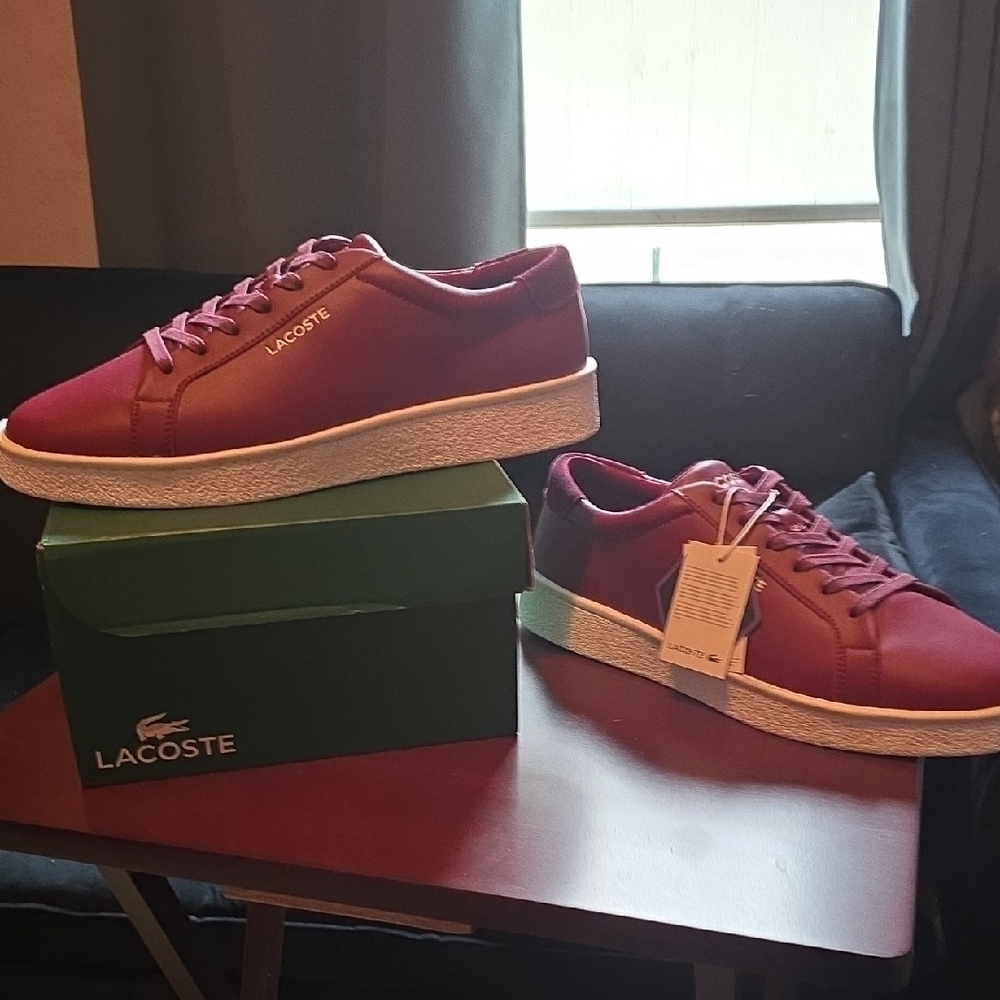 Lacoste Men's Burgundy Sneakers - Picture 5 of 13